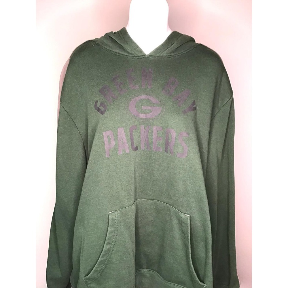 NFL Team Apparel Green Bay Packers Hoodie Mens XL Green Grey Collegiate Gameday